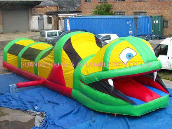 Inflatable Tunnel Maze , Snake Train Tunnel For School Amusement Equipment